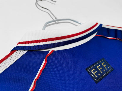 Camisa retrô de mangas compridas da França para a Copa do Mundo de 1998