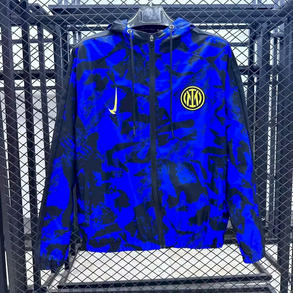 Jaqueta corta-vento azul Inter de Milão 2025/26