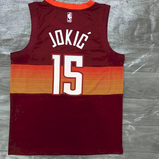 Men’s Nikola Jokic Red 2020-21 Swingman Player Version Jersey – City Edition