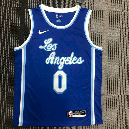 Camisa Russell Westbrook 2021 Azul Versão Jogador Masculina – Edição Clássica