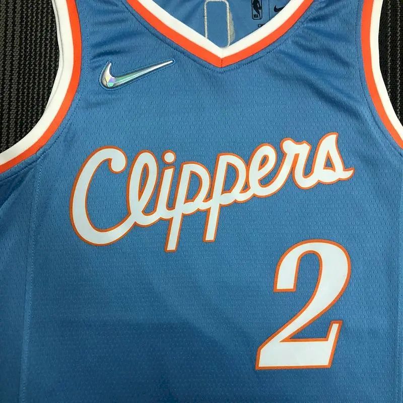 Camisa azul masculina do time Kawhi Leonard – Edição City do 75º aniversário