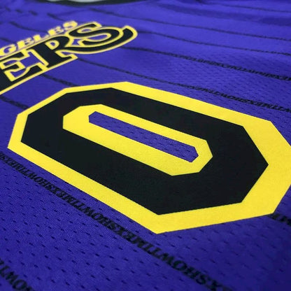 Camisa masculina Nick Young 2018-19 roxa Swingman versão jogador – Edição City