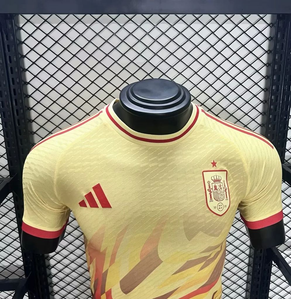 Men's Spain 2024/25 Yellow Jersey Player Version