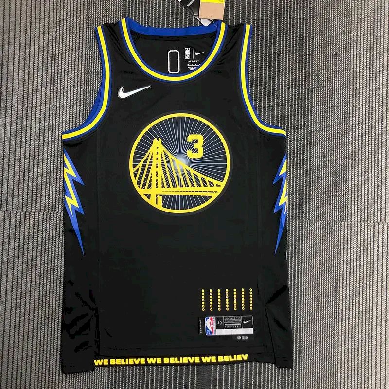 Men’s Jordan Poole Black Team Jersey – 75th Anniversary City Edition