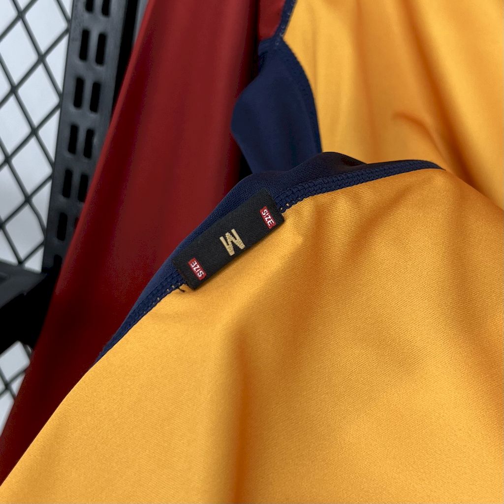 Camisa retrô de manga comprida AS Roma 2001/02 Home