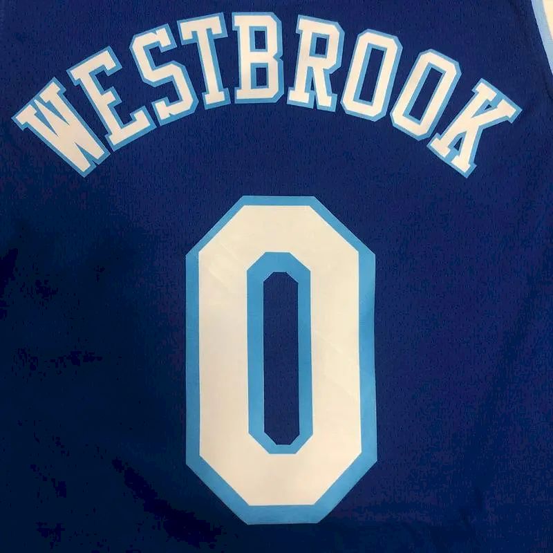 Men’s Russell Westbrook 2021 Blue Player Version Jersey – Classic Edition
