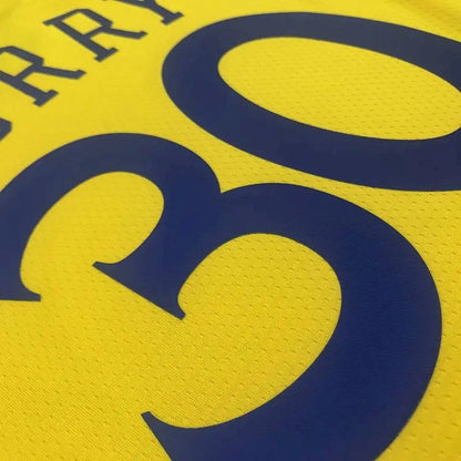 Men’s Stephen Curry Yellow Swingman Player Version Jersey – City Edition