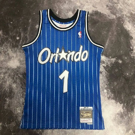Men’s M&N 1995 Anfernee Hardaway Blue Retro Jersey