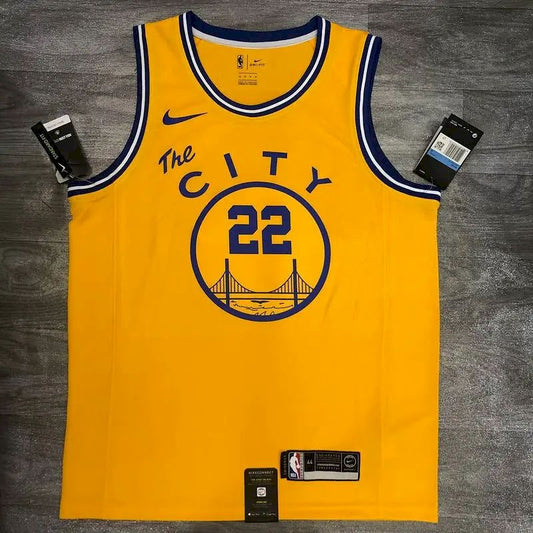 Camisa amarela masculina Andrew Wiggins versão jogador – The City Classic Edition