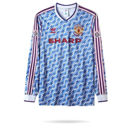 Camisa retrô de mangas compridas reserva do Manchester United 1990/92
