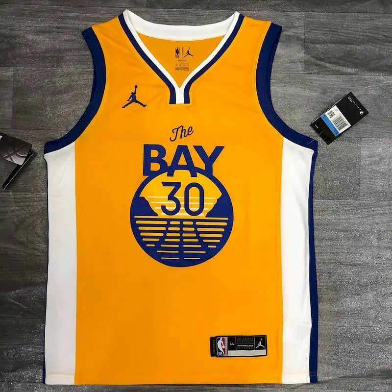 Stephen Curry Men’s Yellow Player Version Jersey – Statement Edition