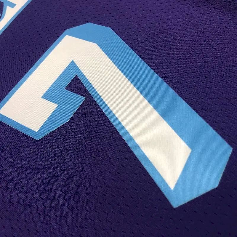 Camisa masculina Carmelo Anthony roxa – Edição City do 75º aniversário