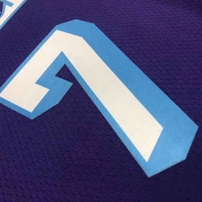 Camisa masculina Carmelo Anthony roxa – Edição City do 75º aniversário