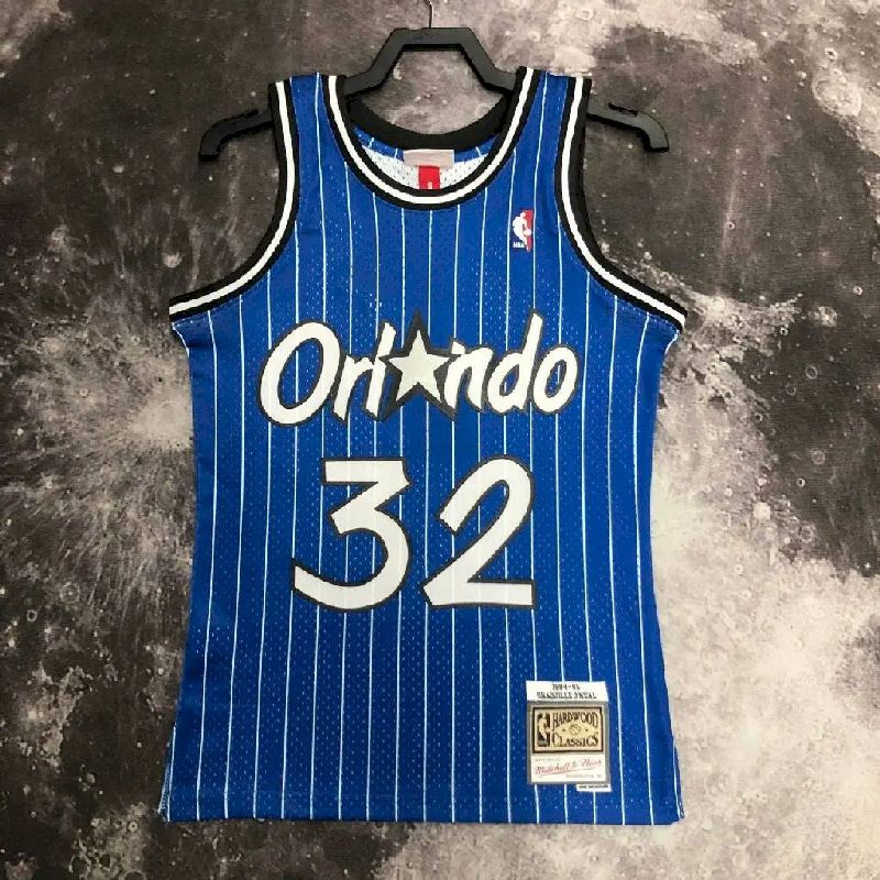 Camisa Masculina M&amp;N Shaquille O'Neal Azul Retro 1994/95
