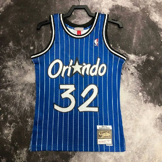 Men’s M&N 1994/95 Shaquille O’Neal Blue Retro Jersey
