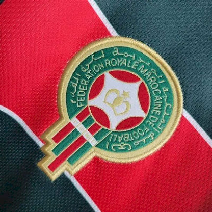 Camisa retrô de manga comprida da seleção principal do Marrocos 1998
