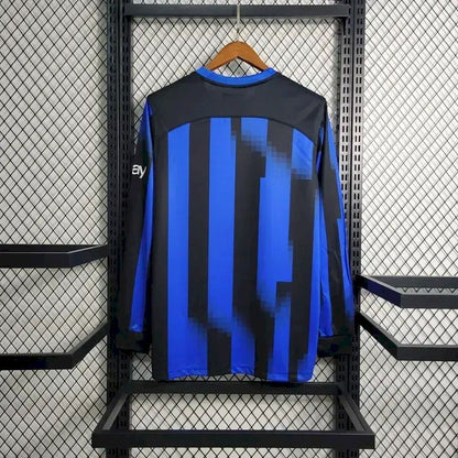 Inter Milan 2023/24 Home Long Sleeves Jersey With AD