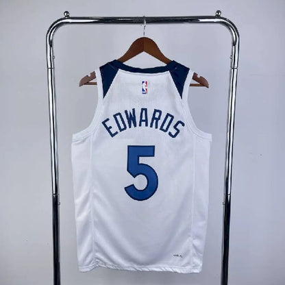 Camisa branca masculina Anthony Edwards 2023 do time titular
