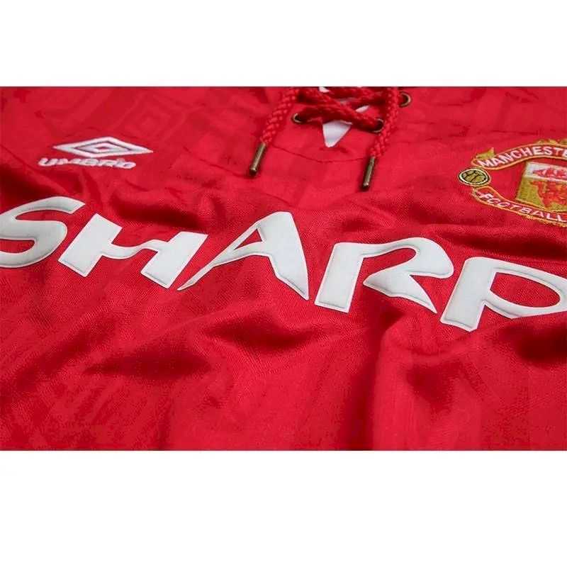 Camisa retrô de mangas compridas do Manchester United 1992/94