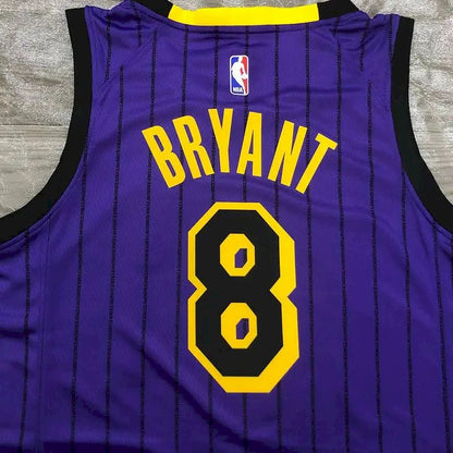 Camisa masculina Kobe Bryant 2018-19 roxa Swingman versão jogador – Edição City