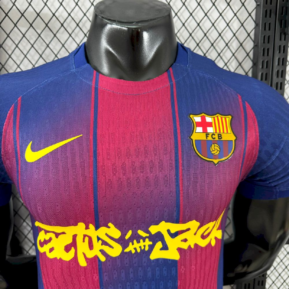 Barcelona 2025/26 Travis Scott Edition Home Jersey Player Version
