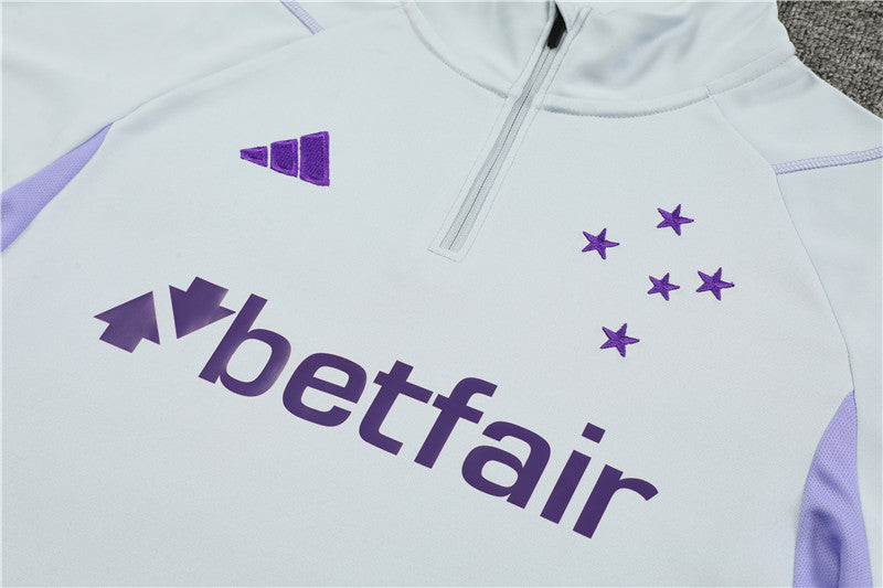 Camisola e Calça Cruzeiro 2023/24 Meio Zíper Adulto 14001