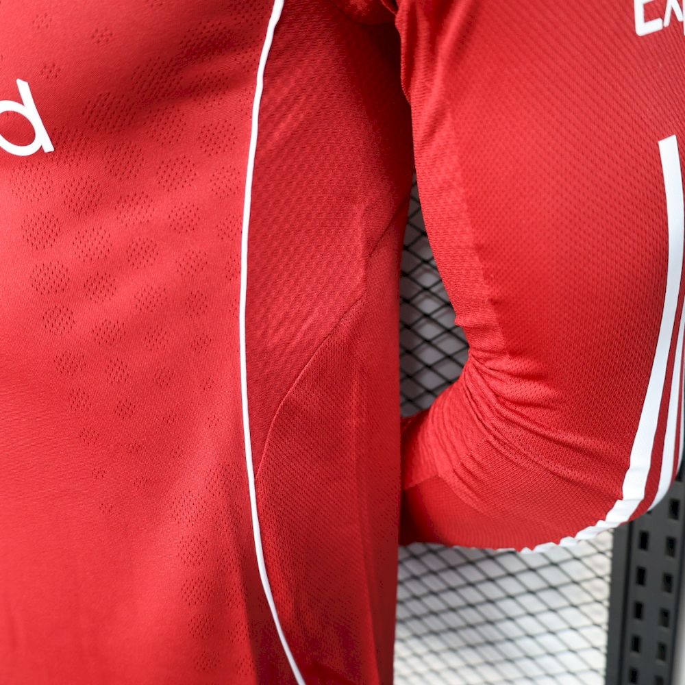 Men's Liverpool 2025/26 Home Long Sleeves Jersey Player Version