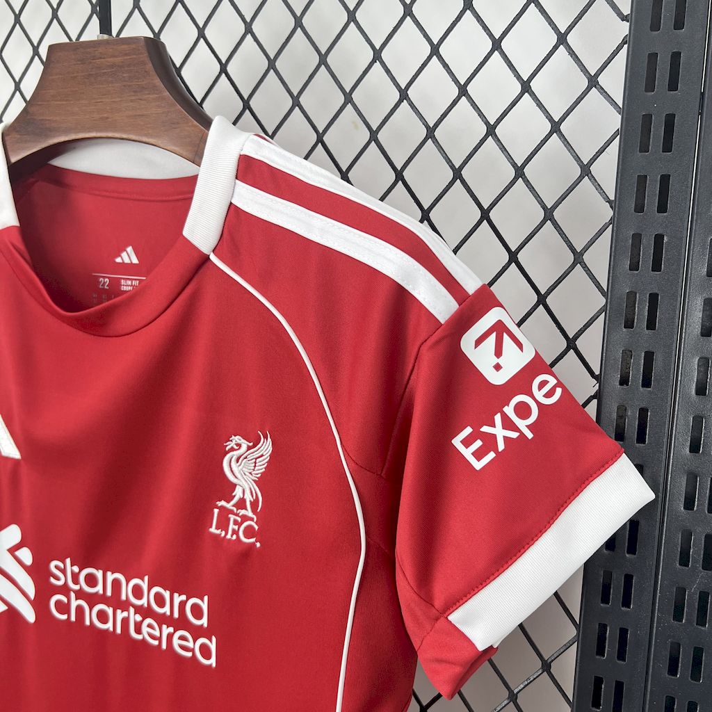 Liverpool 2025/26 Home Kids Kit