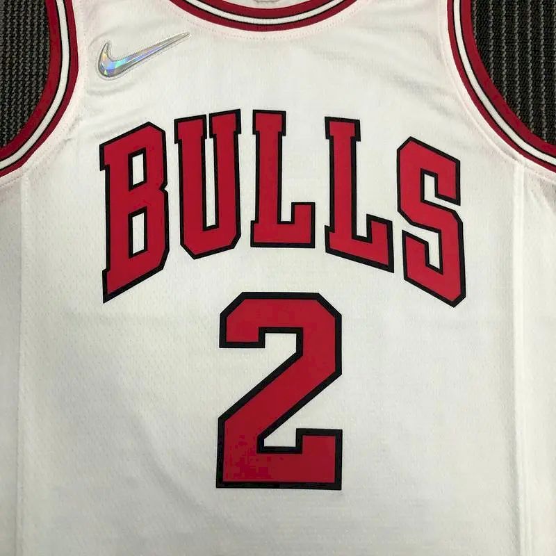 Camisa masculina Lonzo Ball branca da equipe – edição de 75º aniversário