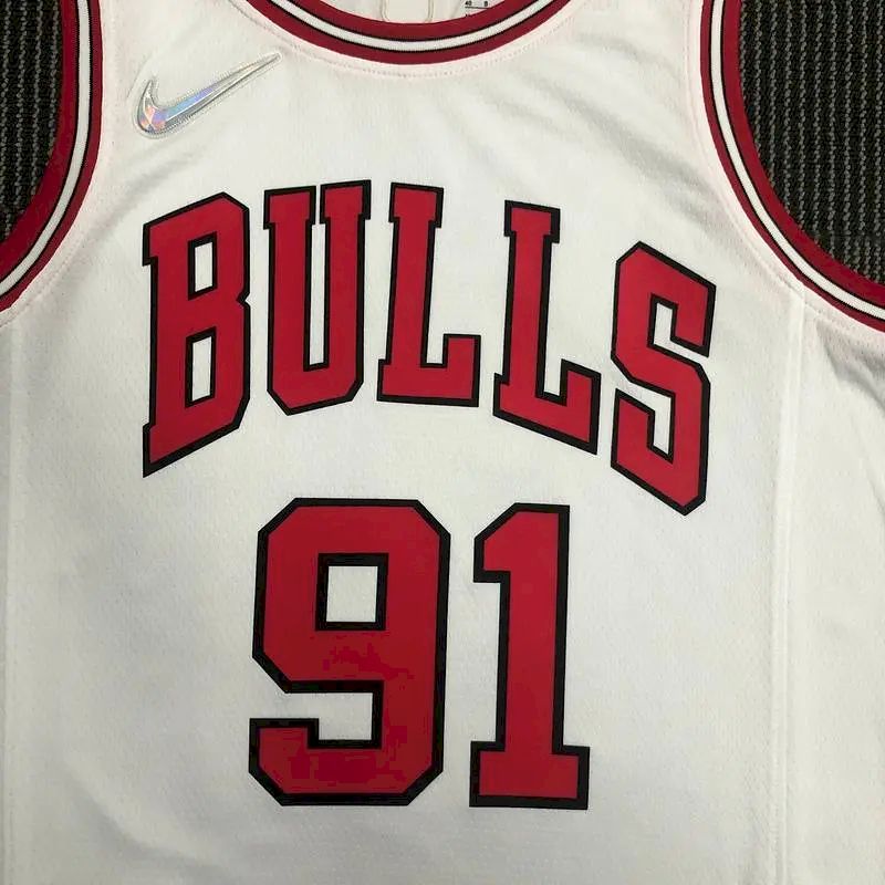 Camisa masculina Dennis Rodman branca – Edição de 75º aniversário