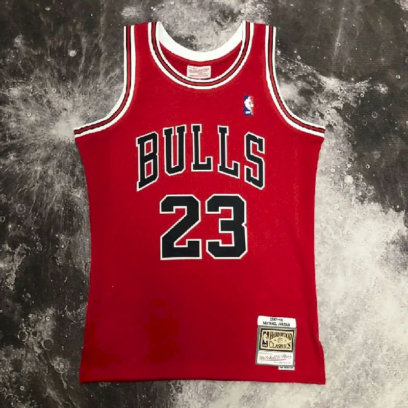 Camisa masculina M&amp;N 1998 Michael Jordan vermelha retrô