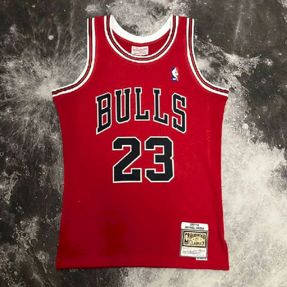 Camisa masculina M&amp;N 1998 Michael Jordan vermelha retrô