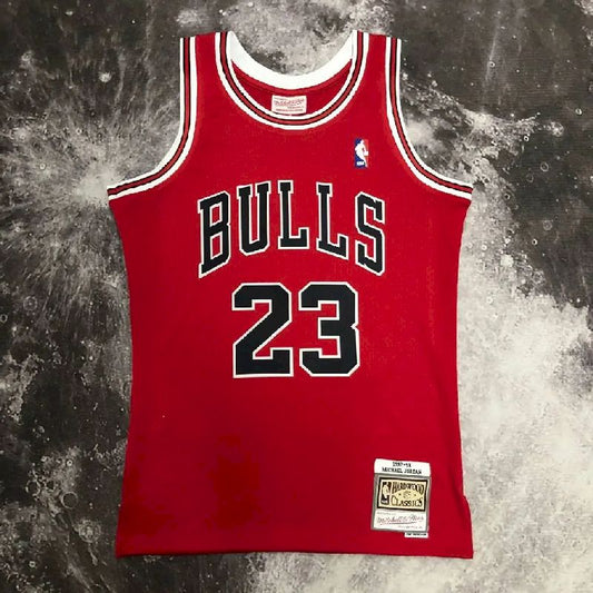 Camisa masculina M&amp;N 1998 Michael Jordan vermelha retrô