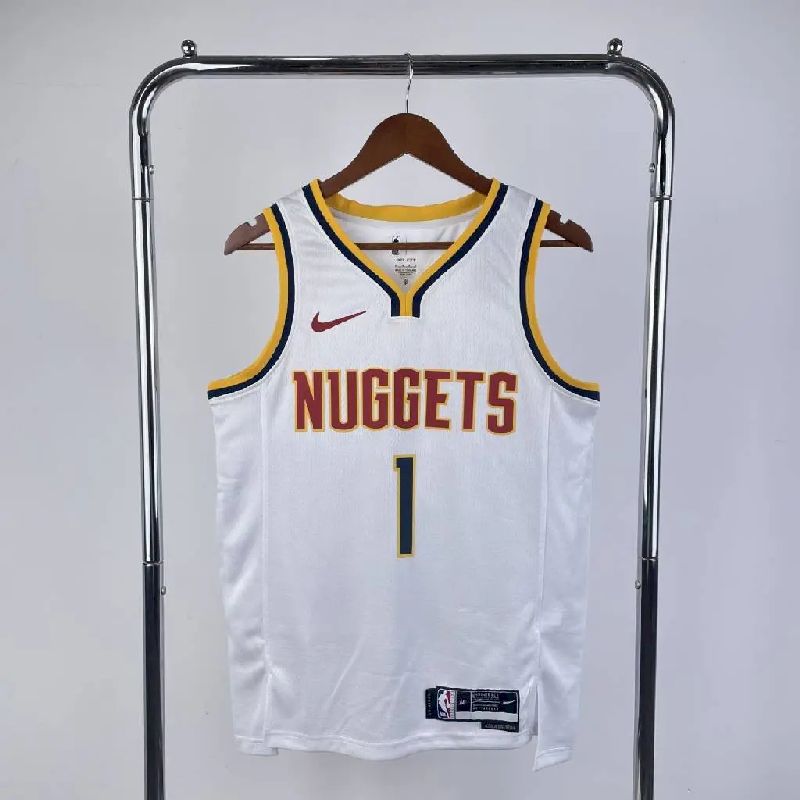 Camisa masculina Michael Porter Jr. branca do time
