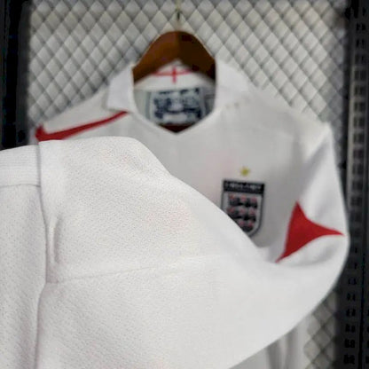 Camisa retrô de mangas compridas da Inglaterra 2005 Home