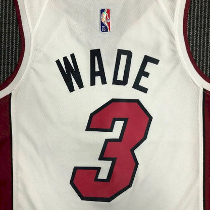 Camisa masculina Dwyane Wade branca da equipe – Edição de 75º aniversário