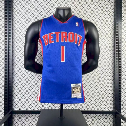 Camisa M&amp;N Allen Iverson Azul Retro Masculina 2008/09