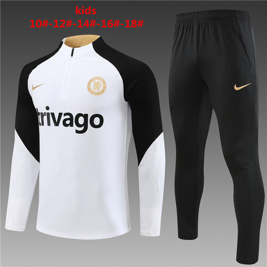 Suéter e calça Chelsea 2023/24 com zíper e meio zíper infantil 14001