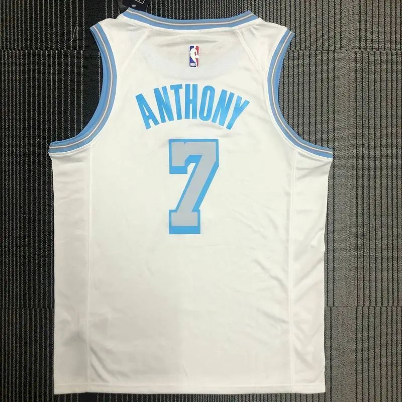 Men’s Carmelo Anthony White Player Version Jersey – City Edition