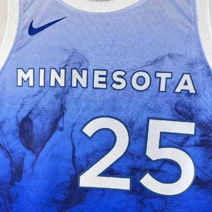 Camisa azul Derrick Rose masculina 2024 – Edição City