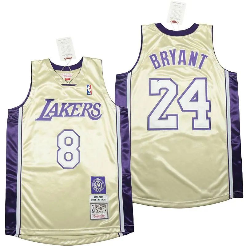Camisa Kobe Bryant Gold Hall of Fame Classe de 2020 #24 Autêntica Retro Classics