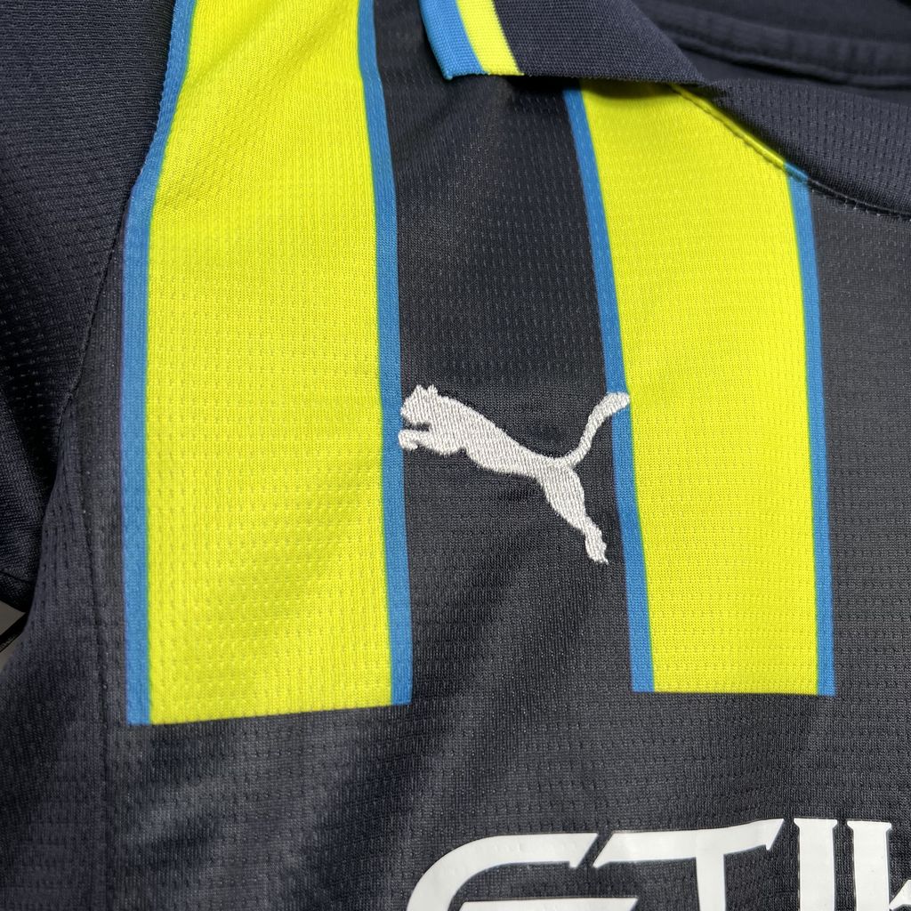Kit reserva infantil Manchester City 2024/25