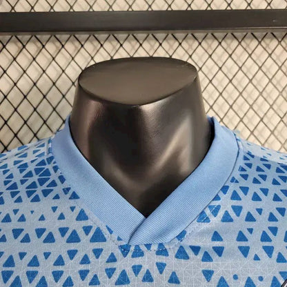 Camisa de treino pré-jogo do Manchester City 2023/24, versão jogador