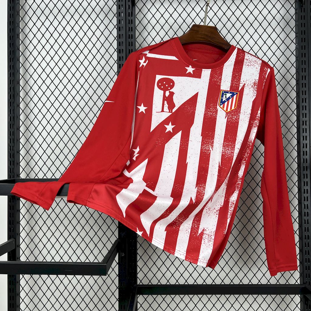 Atlético Madrid 2025/26 Pre-Match training Long Sleeves Jersey