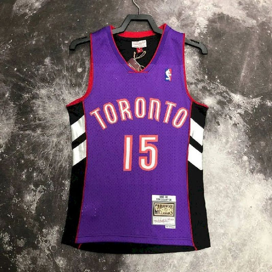 Men’s M&N 2000 Vince Carter Purple/Black Retro Jersey