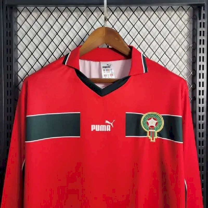 Camisa retrô de manga comprida Marrocos 1998 Third