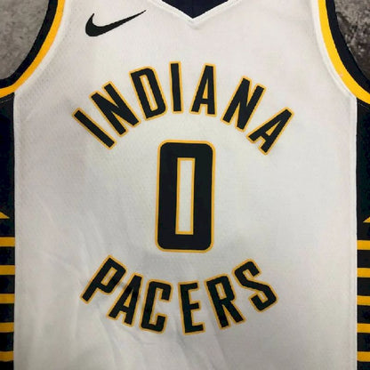 Camisa masculina Tyrese Haliburton branca do time titular