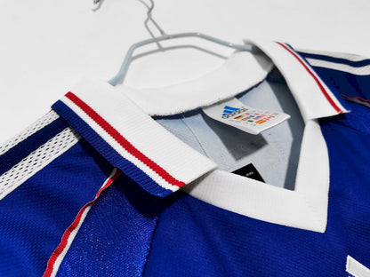 Camisa retrô de mangas compridas da França para a Copa do Mundo de 1998