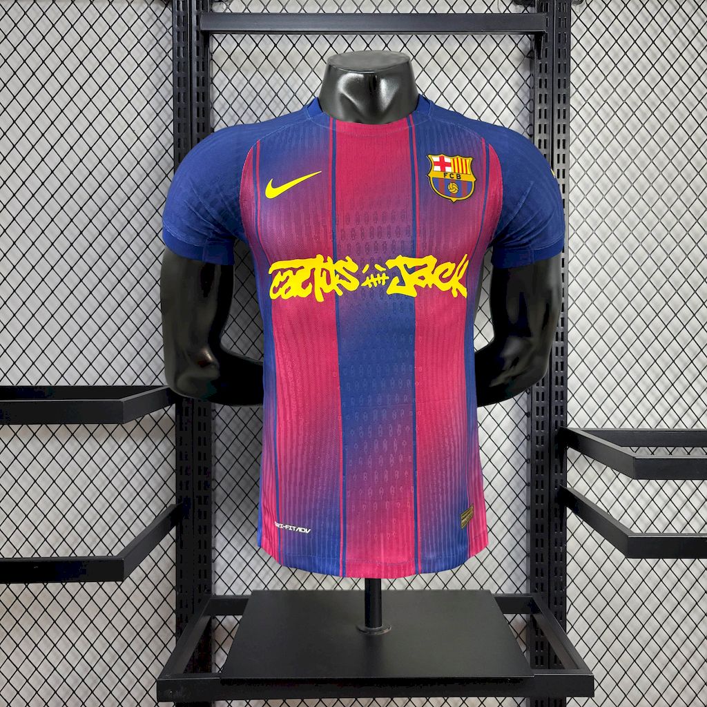 Barcelona 2025/26 Travis Scott Edition Home Jersey Player Version