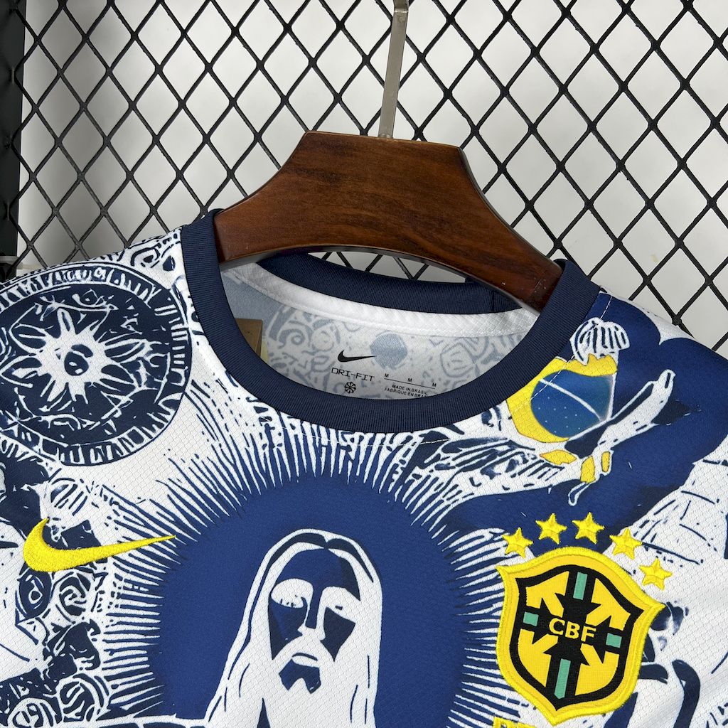 Brazil 2025/26 Blue And White Jersey